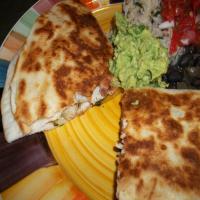 Chicken and Poblano Quesadillas With Guacamole image