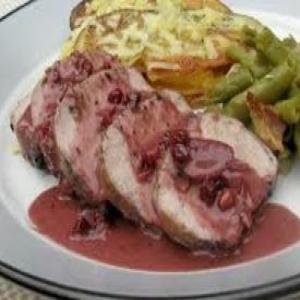 Roast Loin of Pork with Lingonberry Sauce_image
