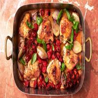 Easy Chicken Thighs with Cherry Tomatoes and Pernod image