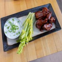 Sweet and Spicy Chicken Wings with Feta Ranch Dressing image