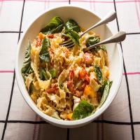 Lobster Pasta With Yellow Tomatoes and Basil image