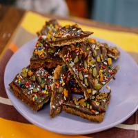 Crunchy Chocolate Matzo Bark image