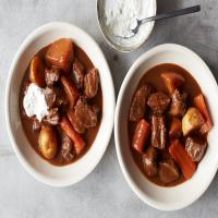 Slow Cooker Guinness Beef Stew With Horseradish Cream image