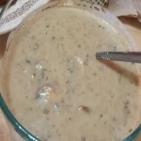 Roasted Garlic Cream of Mushroom Soup With Thyme_image
