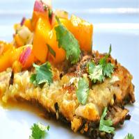 Coconut-Crusted Fish Fillets With Mango Salsa_image