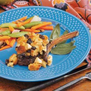 Stuffing-Topped Venison Chops image