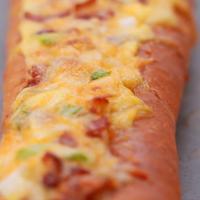 Bacon, Egg, and Cheese Breakfast Bread Boat_image
