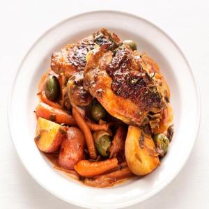 Braised Chicken Thighs with Olives and Potatoes image