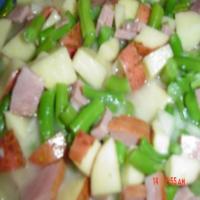 Ham, Green Bean, Potato Soup in crockpot_image