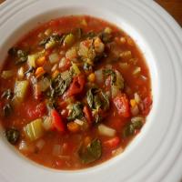 Crock Pot Spinach-Tomato-Vegetable Soup image