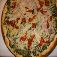 Spinach Alfredo Pizza - Vegan image