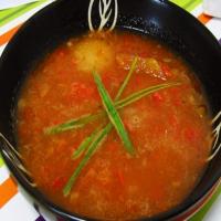 Roasted Tomato, Pepper, and Red Onion Soup image