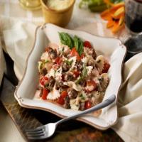 Bowties with Italian Sausage in a Cream Basil Sauce image