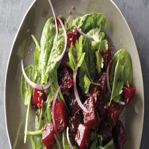 Roasted Beets on Greens_image