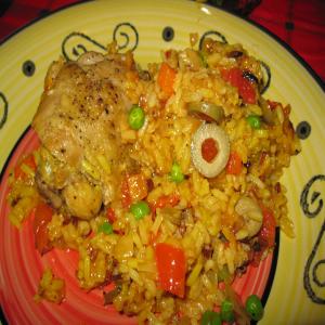 Spanish Chicken With Rice and Olives image