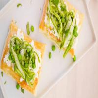 Shaved Asparagus and Goat Cheese Tarts image