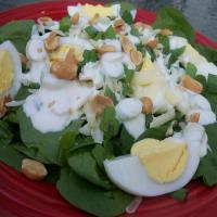Spinach Salad With Yogurt Dressing image