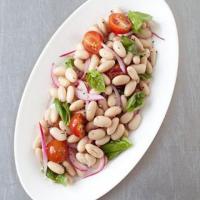 Cannellini bean, cherry tomato & red onion salad image
