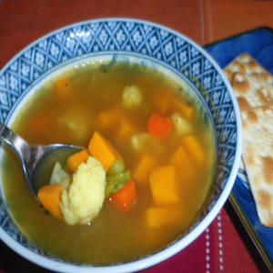 Cauliflower & Sweet Potato Curry Soup image