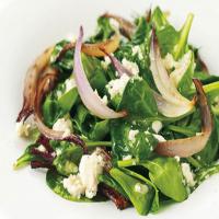 Wilted Spinach Salad with Warm Feta Dressing_image