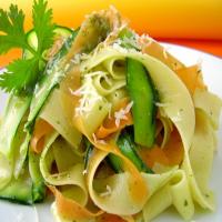 Fettuccine With Vegetable Ribbons image