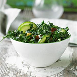 Kale and Cucumber Salad with Lemon Tahini Dressing image