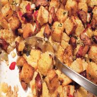 Cornbread Stuffing with Andouille, Fennel, and Bell Peppers image