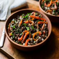 Lentil and Herb Salad With Roasted Peppers and Feta image
