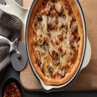 Sausage and Wild Mushroom Skillet Pizza (Cooking for 2) image