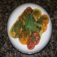 Tomato Salad With Fresh Basil Dressing image