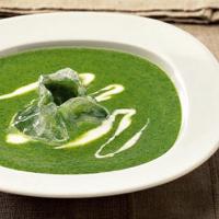 Chilled pea & watercress soup image