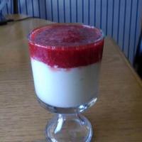 White Chocolate Mousse with Strawberry Sauce image