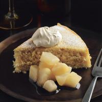Buttermilk Spice Cake with Pear Compote and Crème Fraîche_image