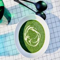Spinach-and-Cilantro Soup With Tahini and Lemon_image