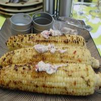 Grilled Corn on the Cob With Roasted Red Pepper Mayonnaise_image