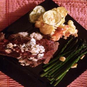 Steak With Strawberry BBQ Sauce and Blue Cheese image