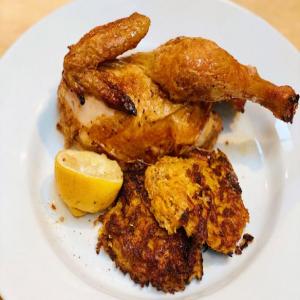 Perfect Roast Chicken with Potato Cakes_image