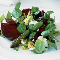 Beetroot, feta & asparagus salad image