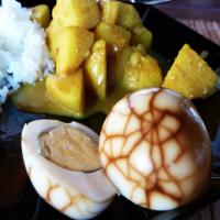 Indonesian Marbled Hard Boiled Eggs or Telur Pindang image