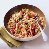 Capellini with Pine Nuts, Sun-Dried Tomatoes, and Chicken Recipe - (4/5) image