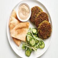 Baked Falafel with Cucumbers and Tahini image