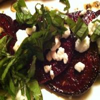 Roasted Beets With Balsamic Vinaigrette and Goat Cheese image