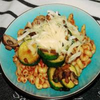 Zucchini, Mushroom and Pasta Skillet image