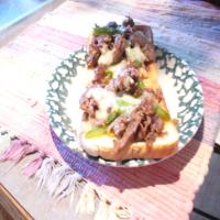 Philly Cheese Steaks With Apricot Sauce & Sour Cream_image