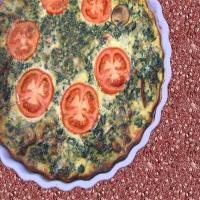 Crustless Spinach Quiche with Bacon & Tomatoes image