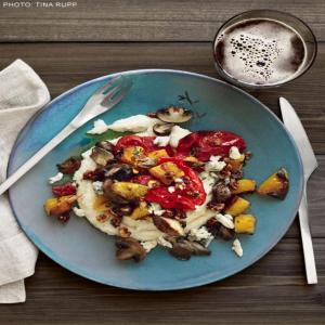 Grits and Roasted Vegetables With Hazelnut Butter_image