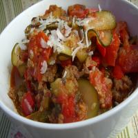 Mild Italian Sausage, Tomato & Zucchini Stew image