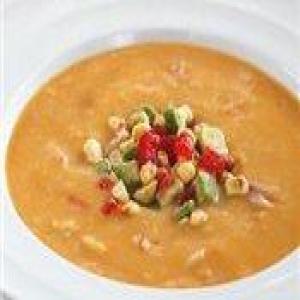 Crab Bisque with Avocado, Tomato and Corn Relish_image