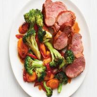 Pork Tenderloin with Sweet-and-Sour Vegetables image