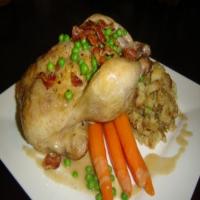 Golden Cornish Game Hens for 2 (Bacon-Herb Bread Stuffing)_image